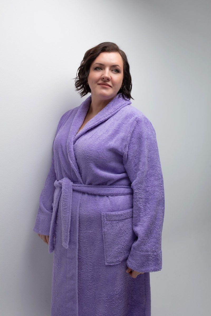 снимок Халат махровый сиреневый 60-62, 64-66 от магазина BIO-TEXTILES ОПТ