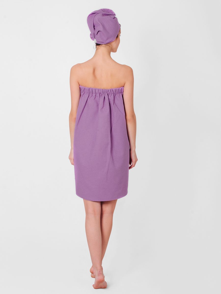 снимок Набор для сауны вафельный сиреневый от магазина BIO-TEXTILES ОПТ