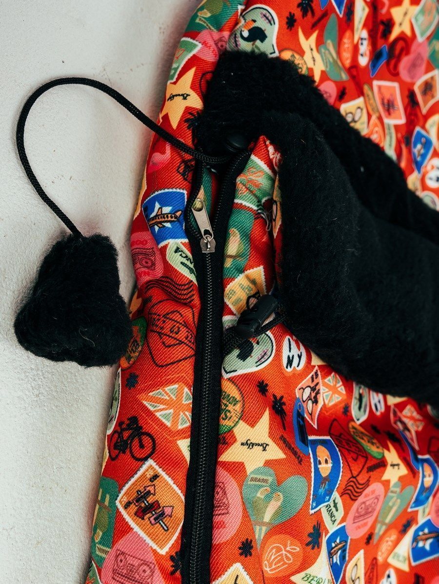 снимок Конверт детский меховой на выписку "Марки" 82*42 (до 6 мес), 100*46 (до 1 года) от магазина BIO-TEXTILES ОПТ