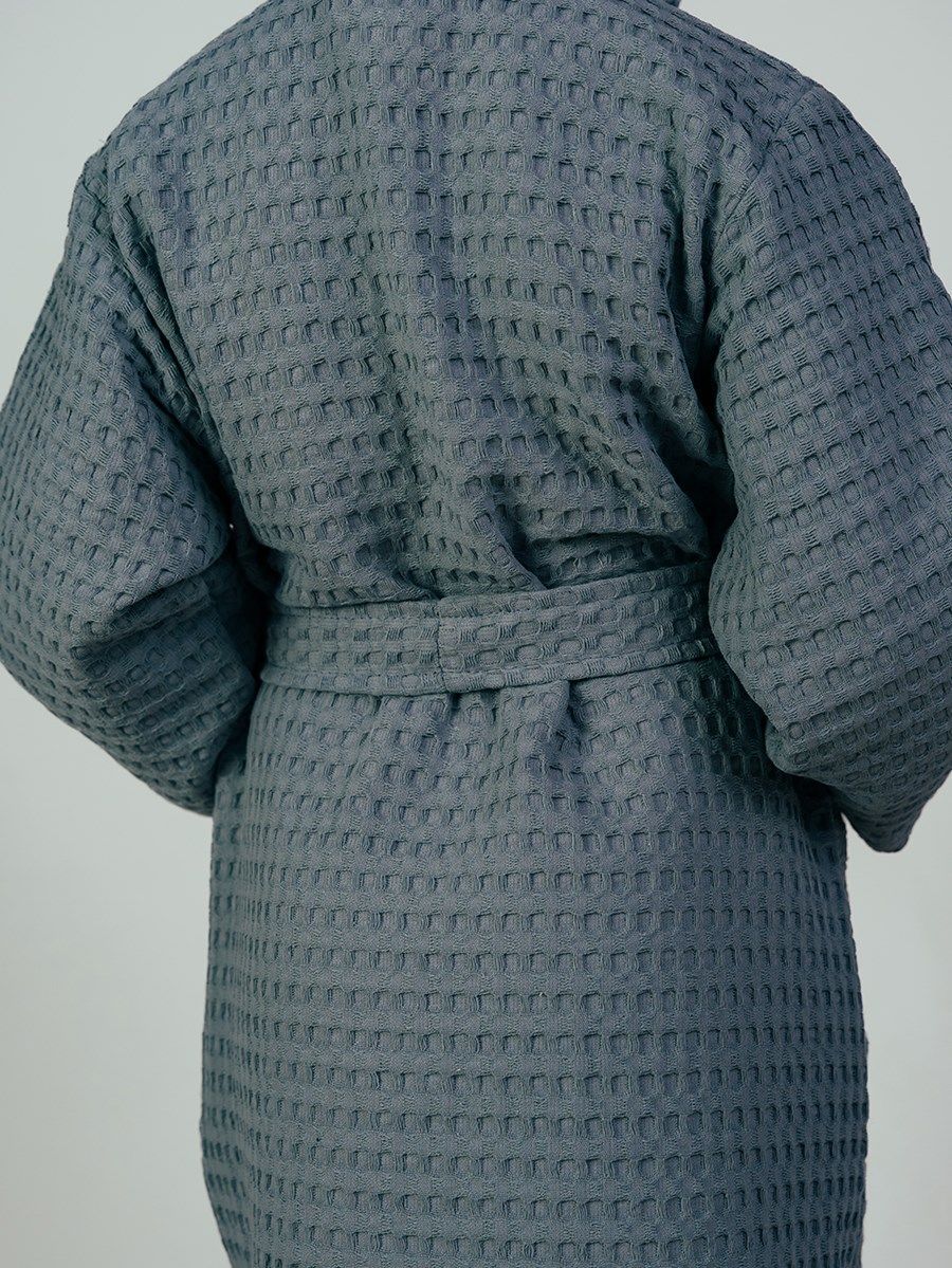 снимок Халат вафельный детский "Комфорт" серый от магазина BIO-TEXTILES ОПТ