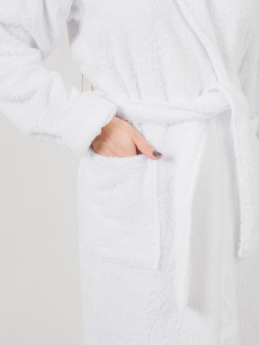 снимок Халат махровый женский белый от магазина BIO-TEXTILES ОПТ