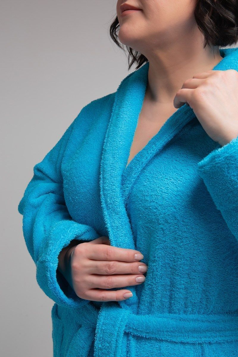 снимок Халат махровый голубой 60-62 от магазина BIO-TEXTILES ОПТ