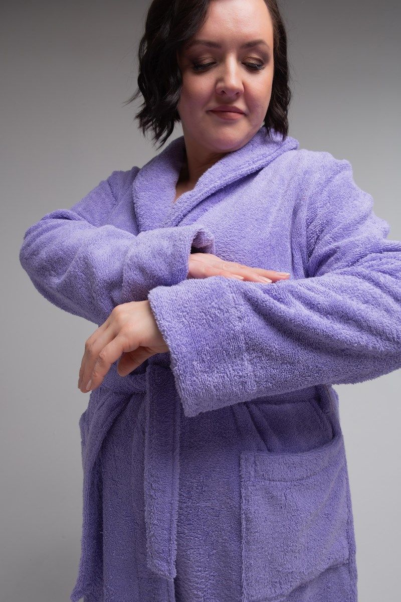 снимок Халат махровый сиреневый 60-62, 64-66 от магазина BIO-TEXTILES ОПТ